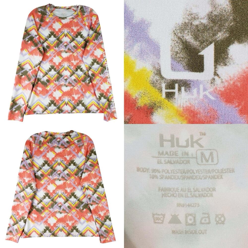 Huk Pursuit Performance LS Fishing Shirt Geometric Aztec Women’s Medium